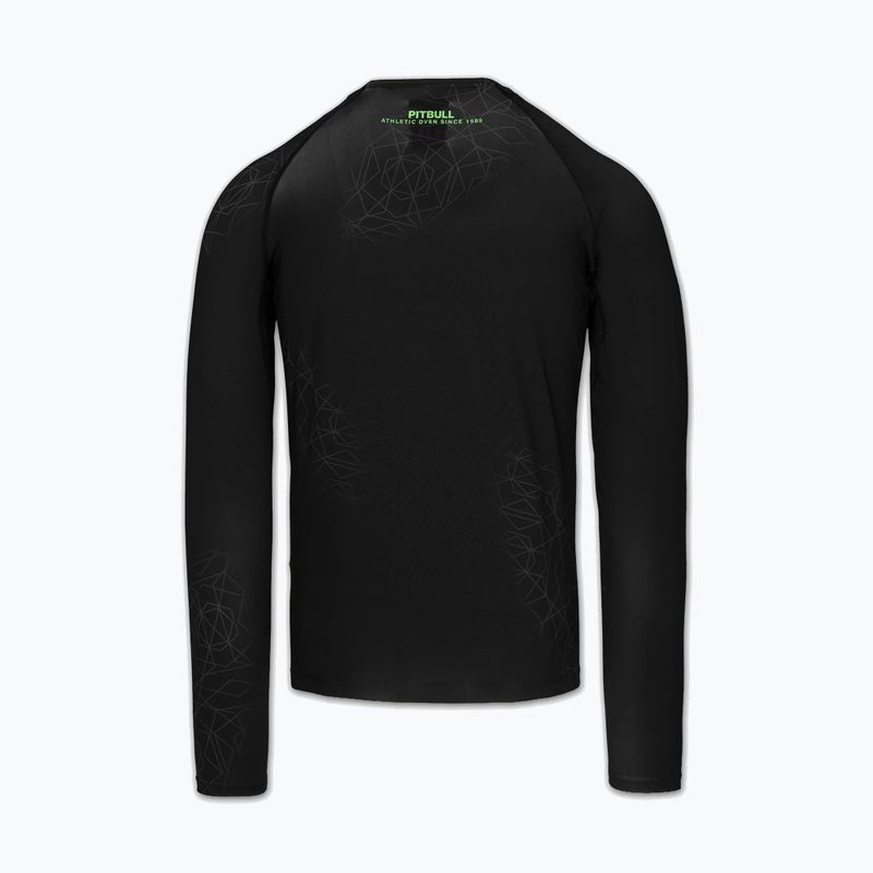 Rashguard a maniche lunghe da uomo Pitbull Ray Rashguard fluo green 4