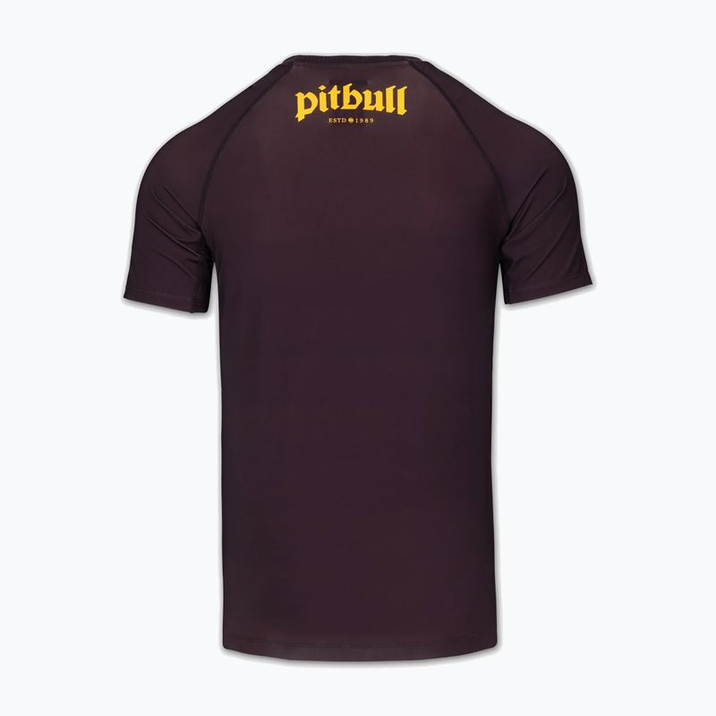 T-shirt da uomo Pitbull Rashguard Logo Palms brown 4