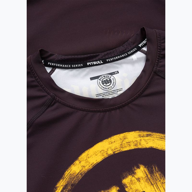 T-shirt da uomo Pitbull Rashguard Logo Palms brown 5
