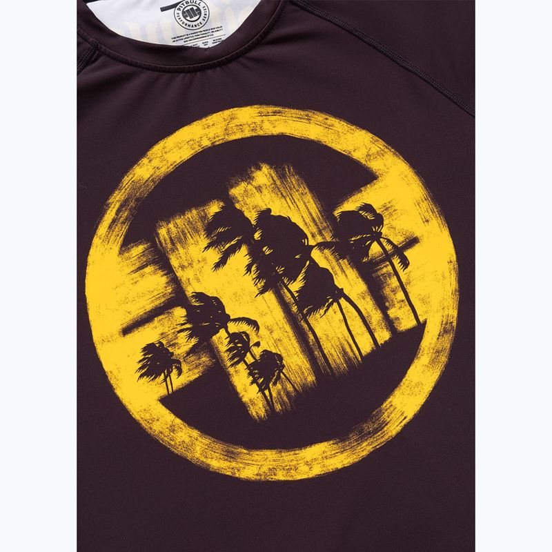 T-shirt da uomo Pitbull Rashguard Logo Palms brown 6