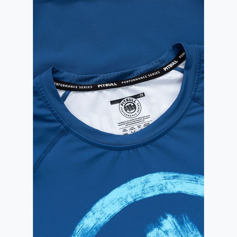 T-shirt da uomo Pitbull Rashguard Logo Palms blue 5
