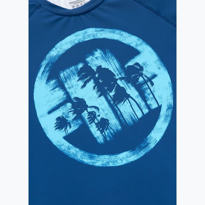 T-shirt da uomo Pitbull Rashguard Logo Palms blue 6