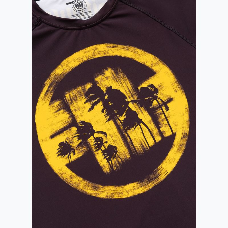 Rashguard a maniche lunghe da uomo Pitbull Rashguard Logo Palms brown 6