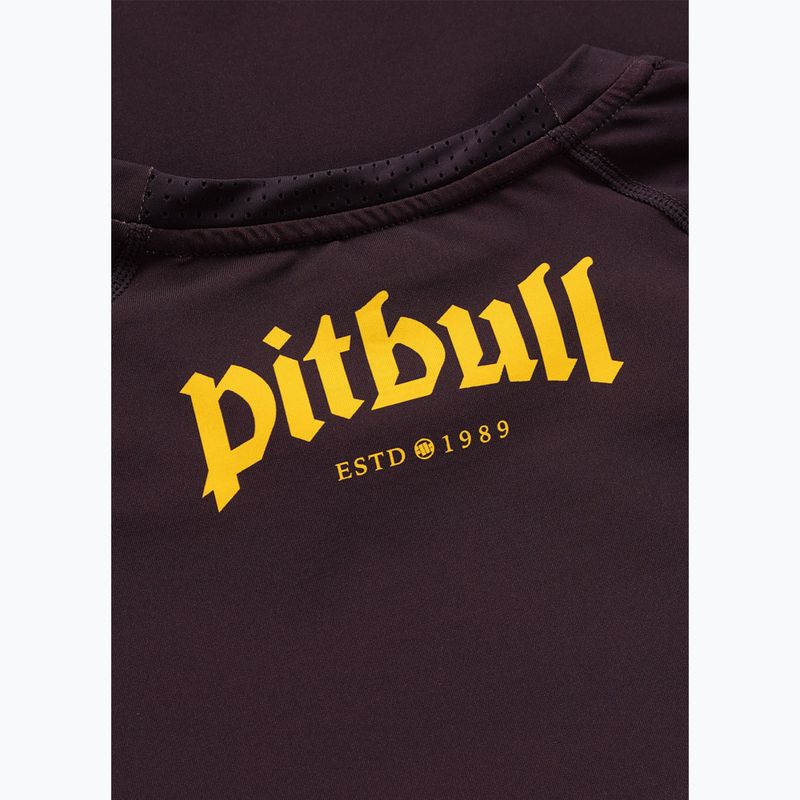 Rashguard a maniche lunghe da uomo Pitbull Rashguard Logo Palms brown 7