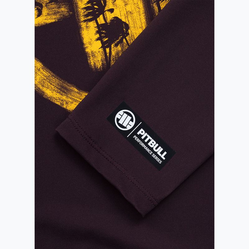 Rashguard a maniche lunghe da uomo Pitbull Rashguard Logo Palms brown 8