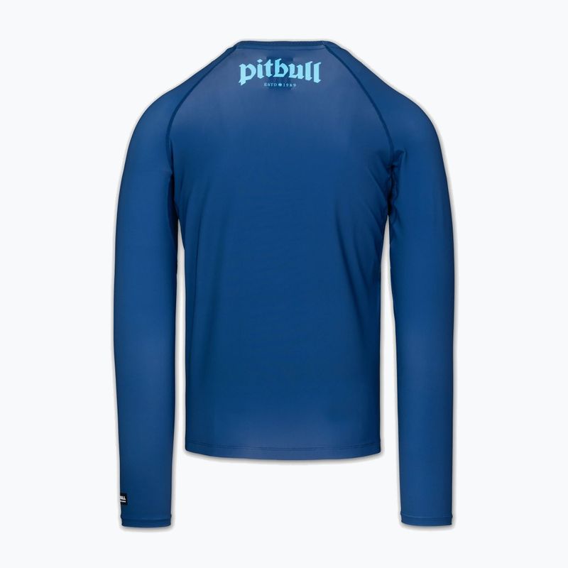 Rashguard a maniche lunghe da uomo Pitbull Rashguard Logo Palms blue 4