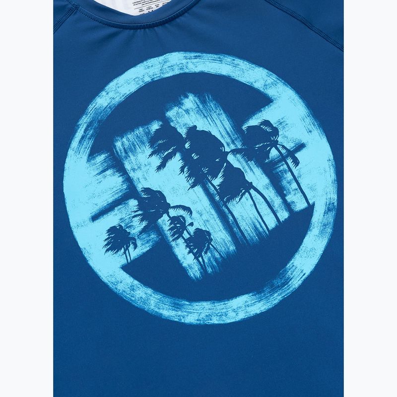 Rashguard a maniche lunghe da uomo Pitbull Rashguard Logo Palms blue 6
