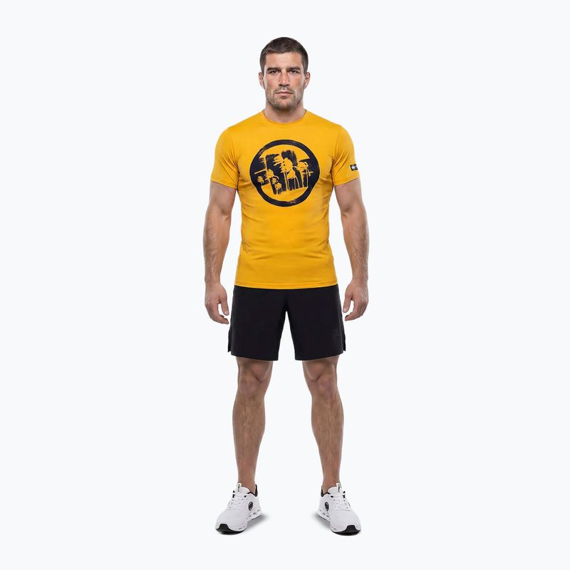 T-shirt da uomo Pitbull Palms mesh yellow logo 2