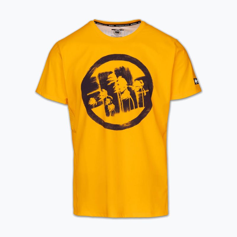 T-shirt da uomo Pitbull Palms mesh yellow logo 4