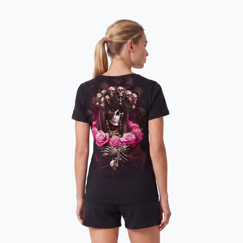 Maglietta da donna Pitbull Santa Muerte black/pink 3