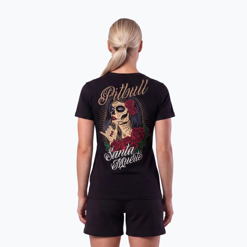 Maglietta da donna Pitbull Santa Muerte black 3