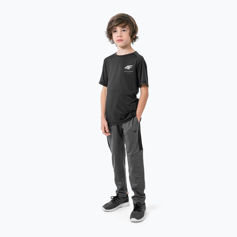 Pantaloni da bambino 4F JSPMTR001 grigio scuro melange 2