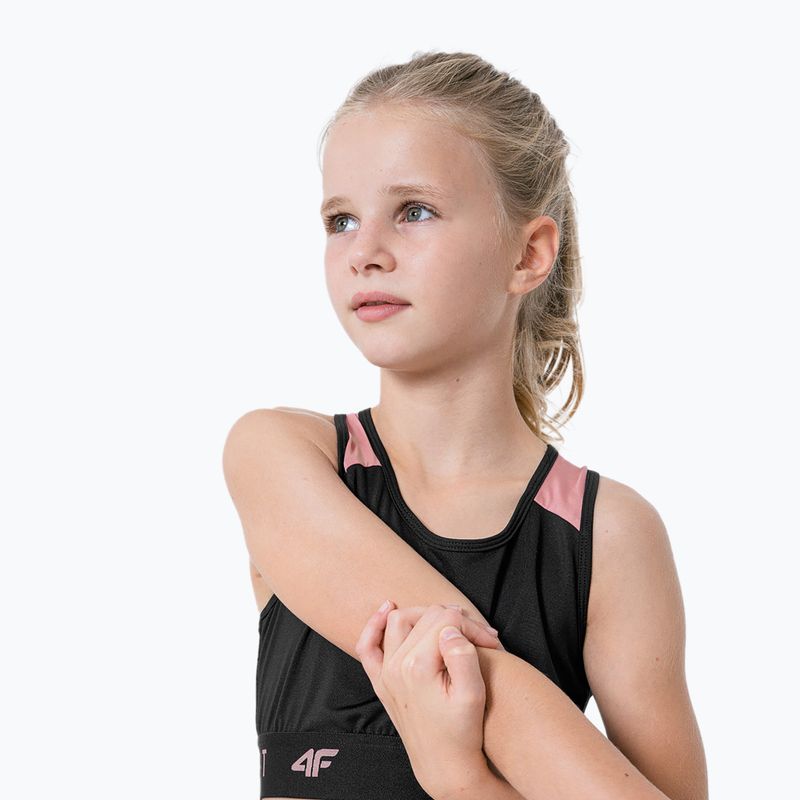 Top da allenamento per bambini 4F JTOPD001 nero profondo