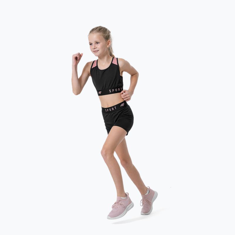 Top da allenamento per bambini 4F JTOPD001 nero profondo 2