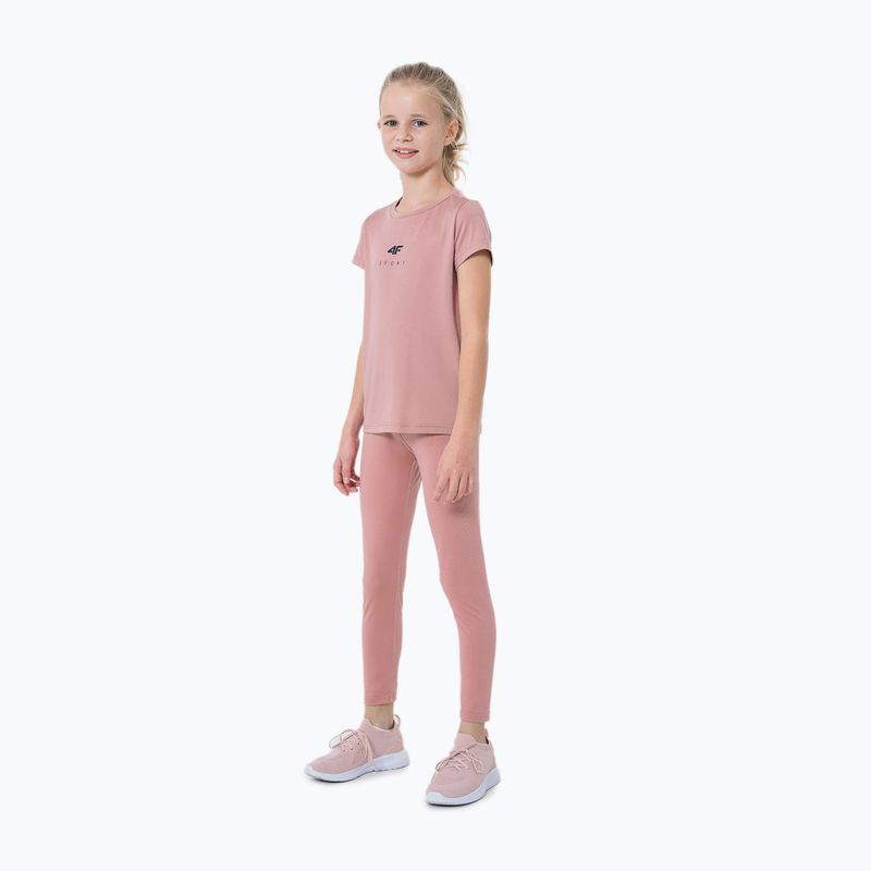 Leggings per bambini 4F JSPDF002 rosa scuro 2