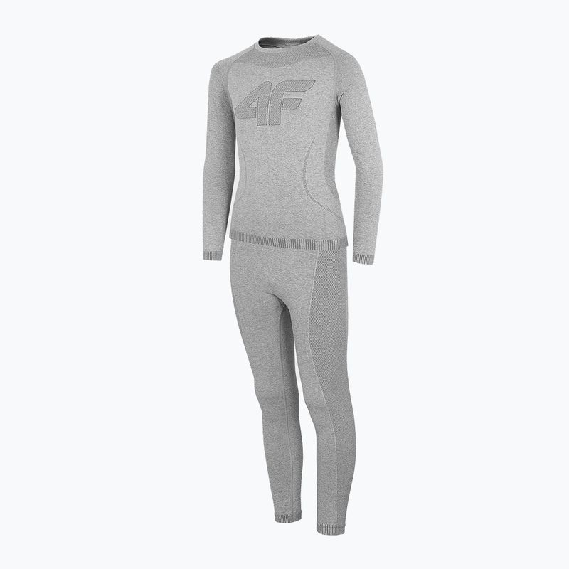 Set di biancheria intima termica per bambini 4F JBIDB001 grigio chiaro freddo melange 4
