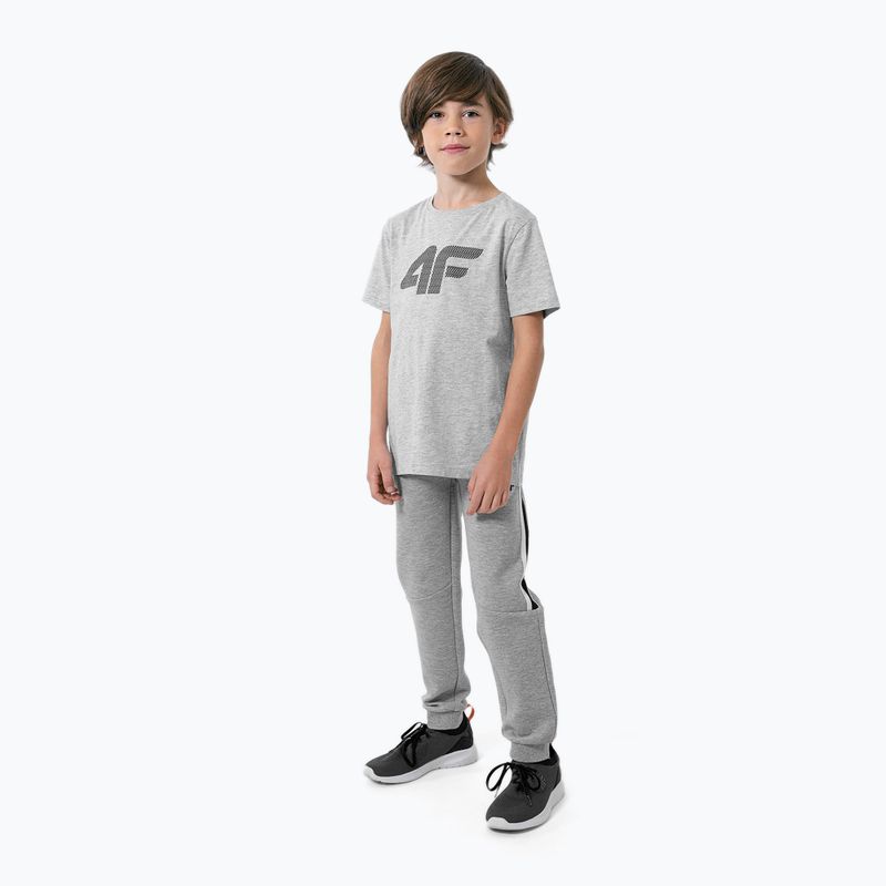 Maglietta da bambino 4F JTSM002 grigio chiaro freddo melange 2