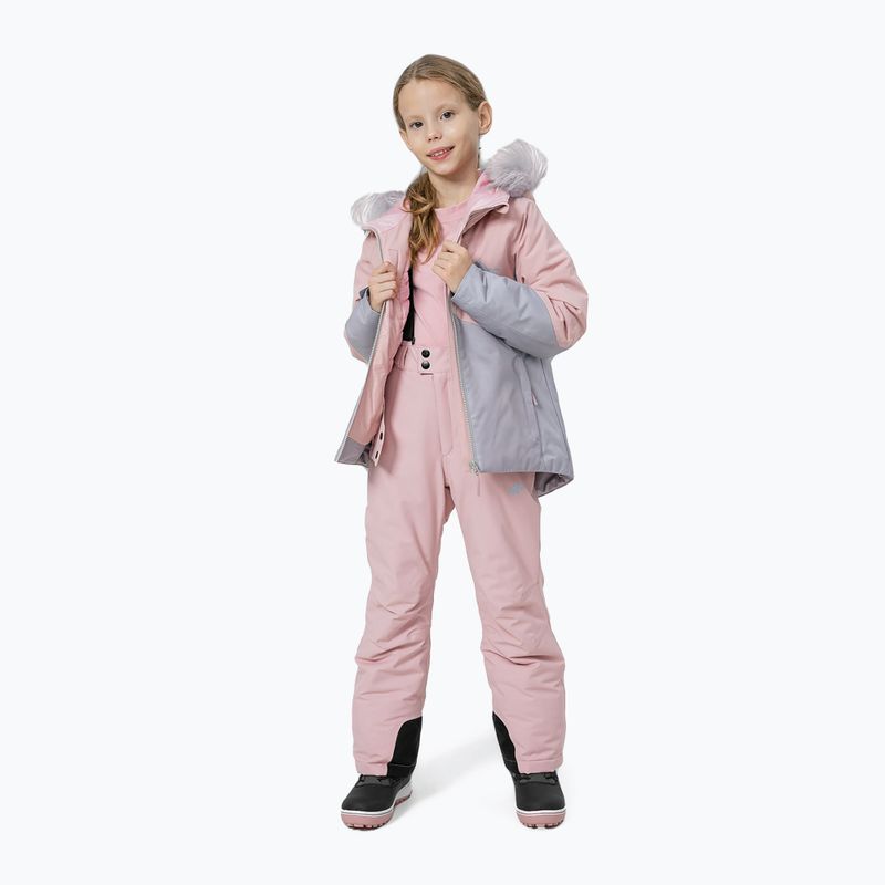 Giacca da sci per bambini 4F JKUDN003 grigio chiaro freddo 2