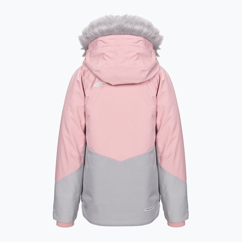 Giacca da sci per bambini 4F JKUDN003 grigio chiaro freddo 4