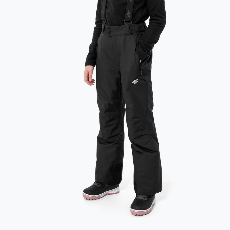 Pantaloni da sci per bambini 4F JSPDN001 nero profondo
