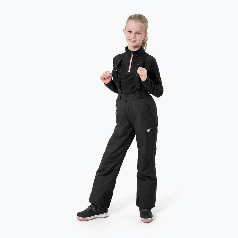 Pantaloni da sci per bambini 4F JSPDN001 nero profondo 2