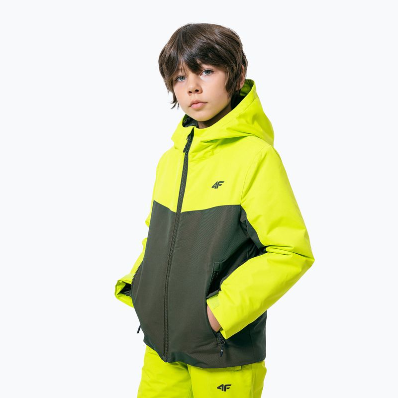 Giacca da sci per bambini 4F JKUMN001 kaki