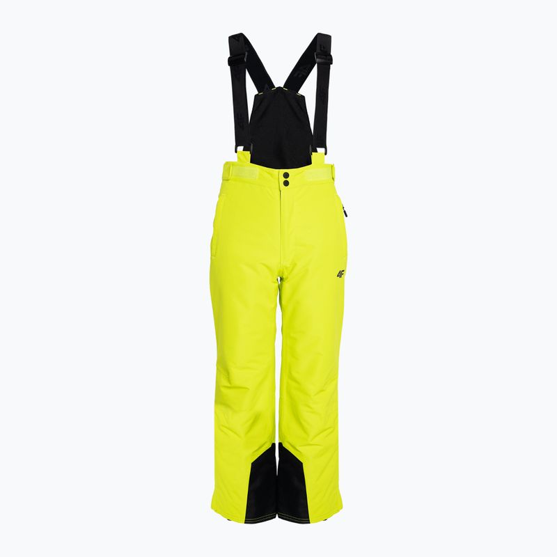 Pantaloni da sci per bambini 4F JSPMN001 verde canarino 3