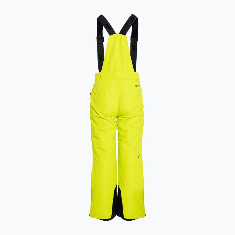 Pantaloni da sci per bambini 4F JSPMN001 verde canarino 4