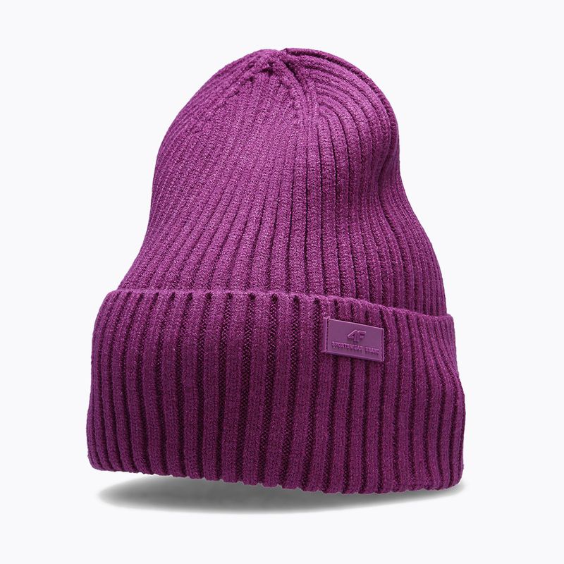Berretto invernale da donna 4F CAD004 rosa scuro 6