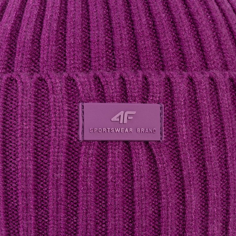 Berretto invernale da donna 4F CAD004 rosa scuro 4