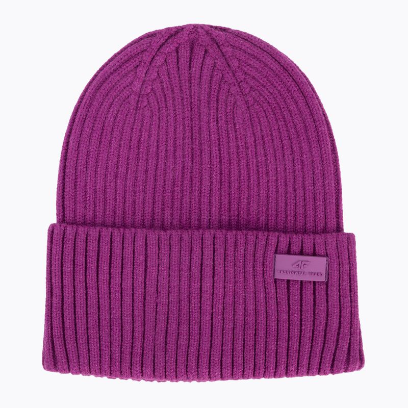 Berretto invernale da donna 4F CAD004 rosa scuro 5
