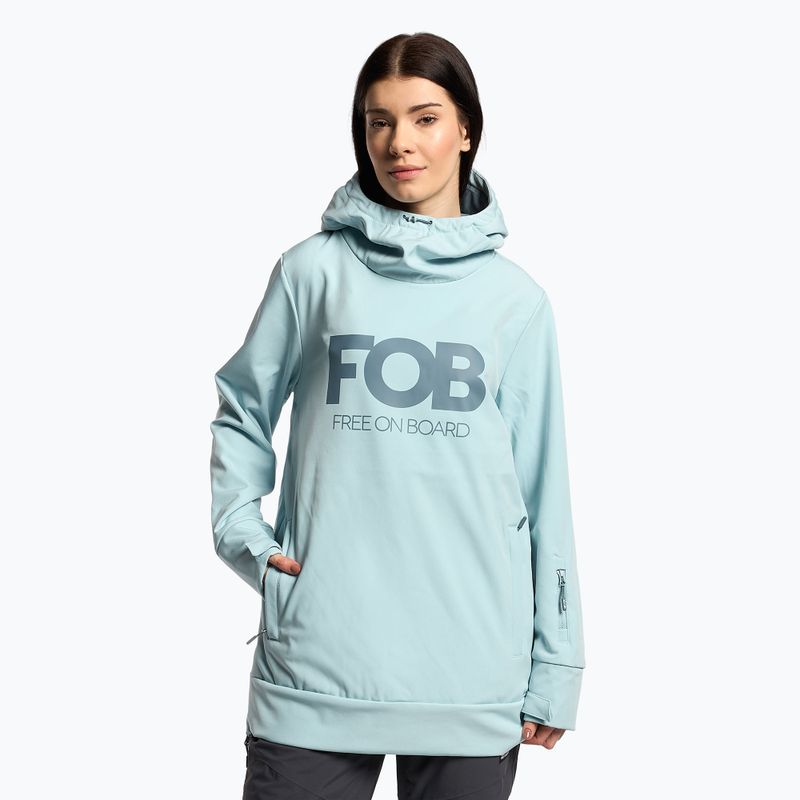 Giacca da snowboard da donna 4F SFD001F blu chiaro