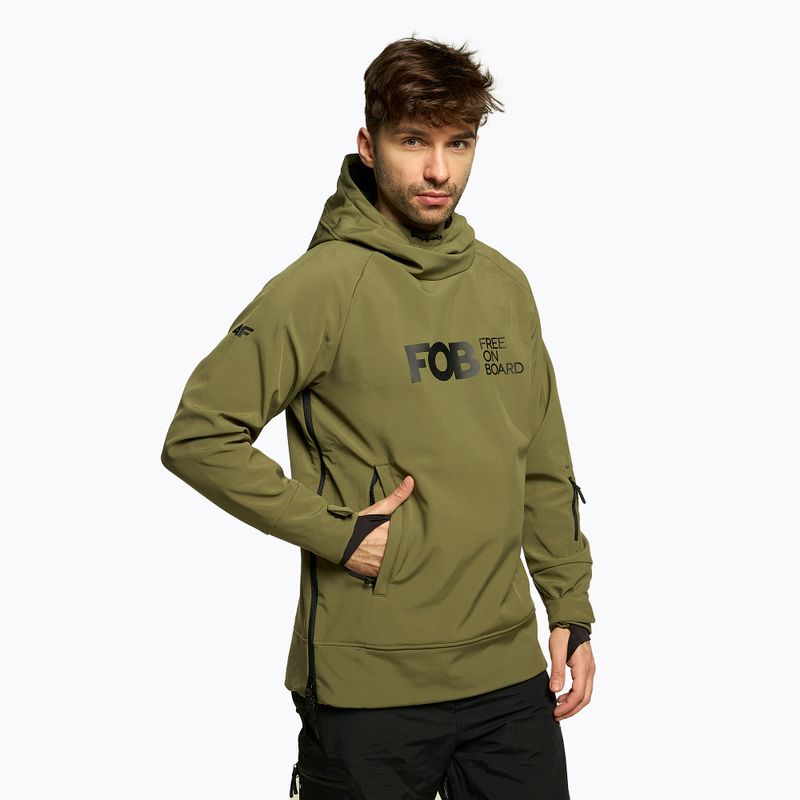 Giacca da snowboard da uomo 4F SFM001F kaki