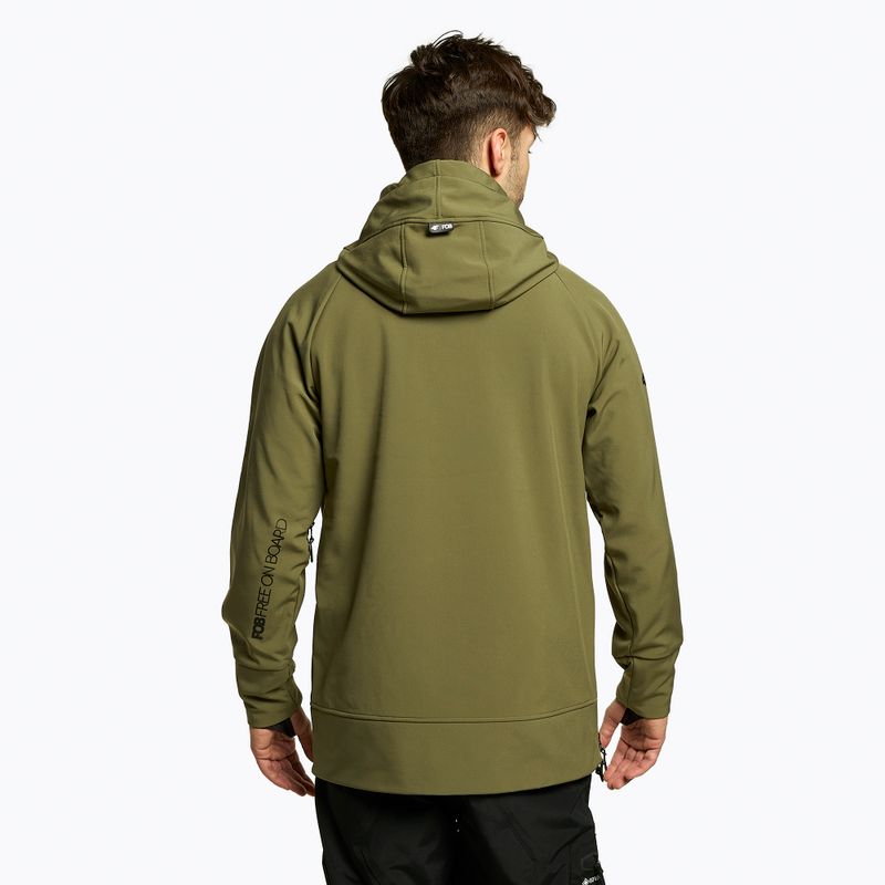 Giacca da snowboard da uomo 4F SFM001F kaki 3