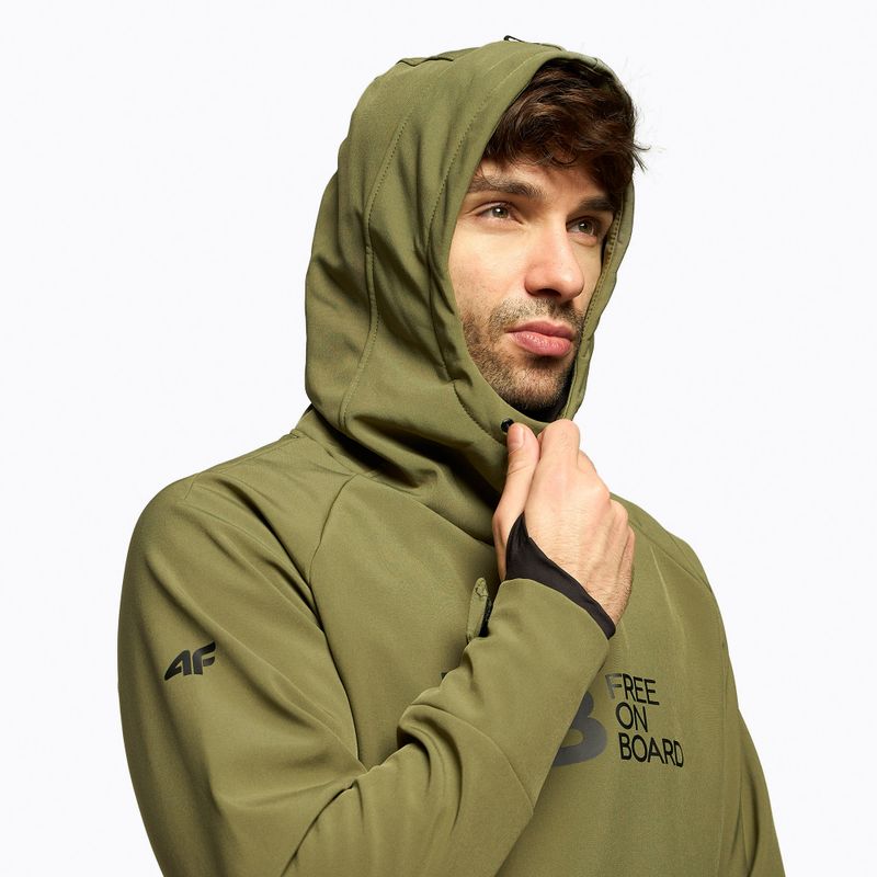 Giacca da snowboard da uomo 4F SFM001F kaki 4