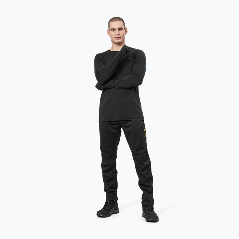 Pantaloni a membrana 4F SPMTR061 nero profondo da uomo 2