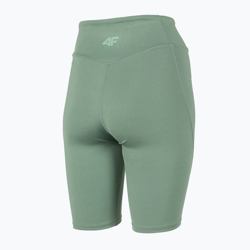Pantaloncini da yoga da donna 4F SKDF012 verde acqua 4