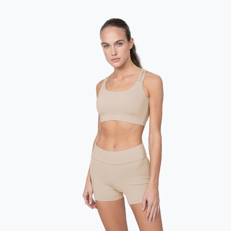 Top yoga donna 4F STAD016 beige