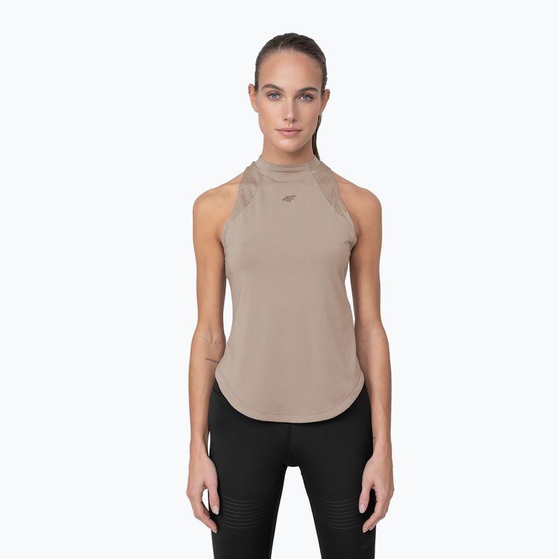 Canotta da allenamento donna 4F TSDF016 beige