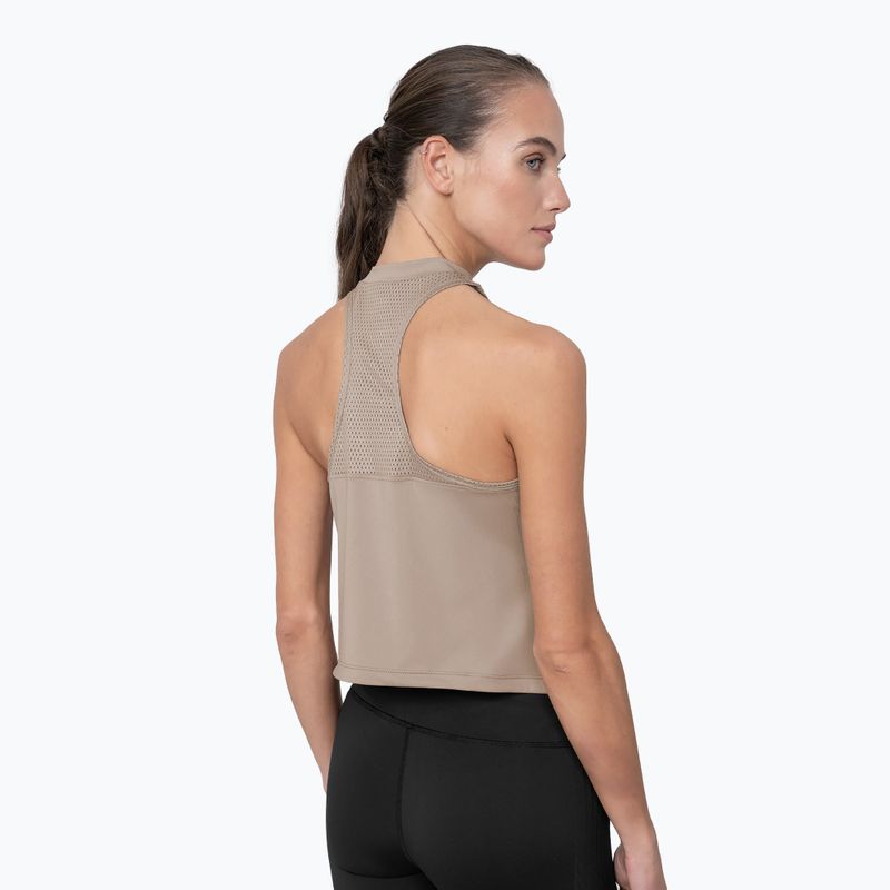 Canotta da allenamento donna 4F TSDF016 beige 2