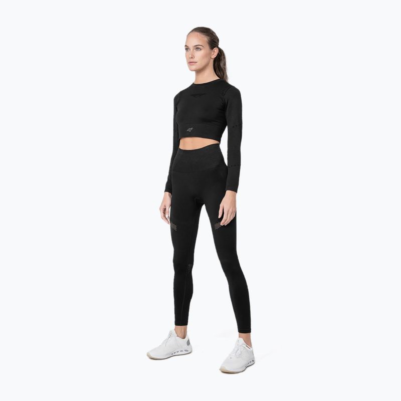 Leggings donna 4F SPDF012 nero profondo 2