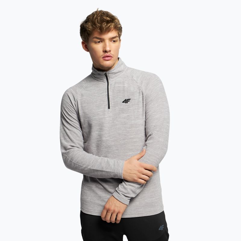 Felpa 4F da uomo BIMP010 grigio chiaro freddo melange