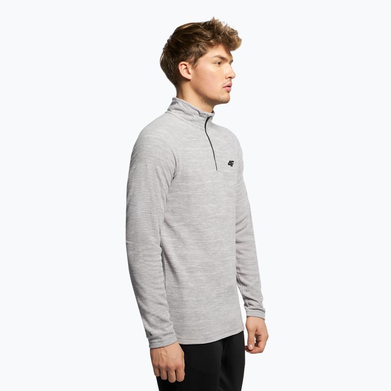 Felpa 4F da uomo BIMP010 grigio chiaro freddo melange 3