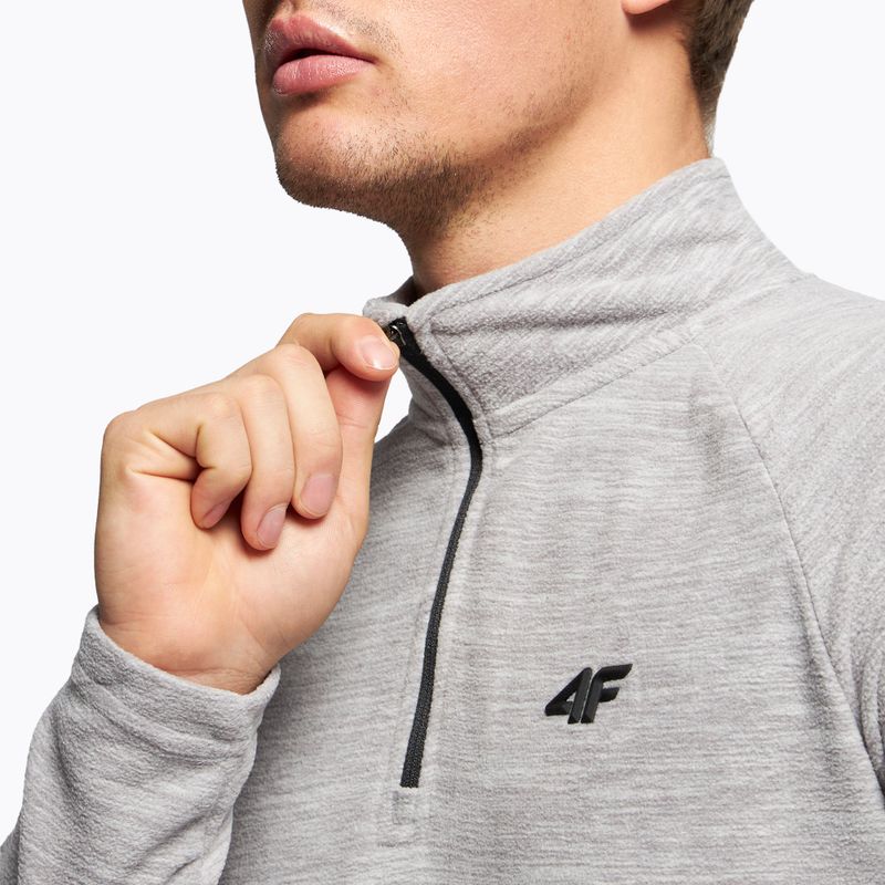Felpa 4F da uomo BIMP010 grigio chiaro freddo melange 5