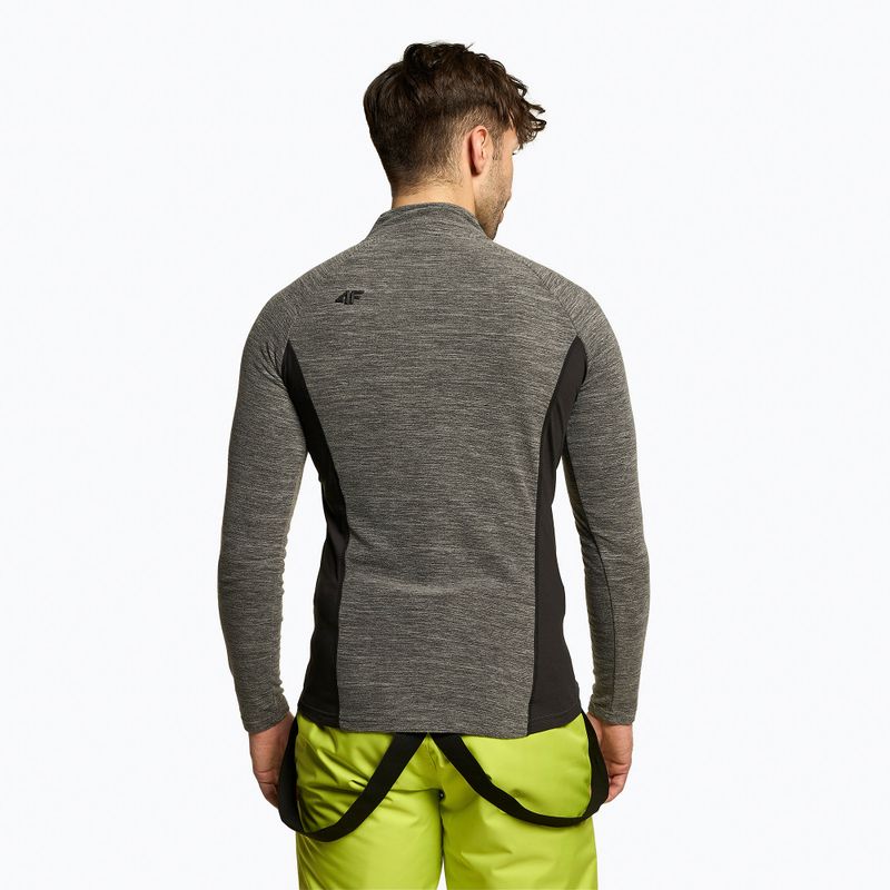 Felpa 4F da uomo BIMP011 grigio medio melange 3