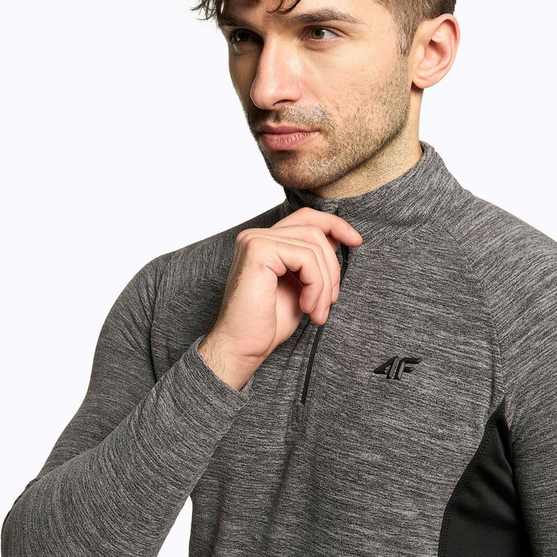 Felpa 4F da uomo BIMP011 grigio medio melange 4