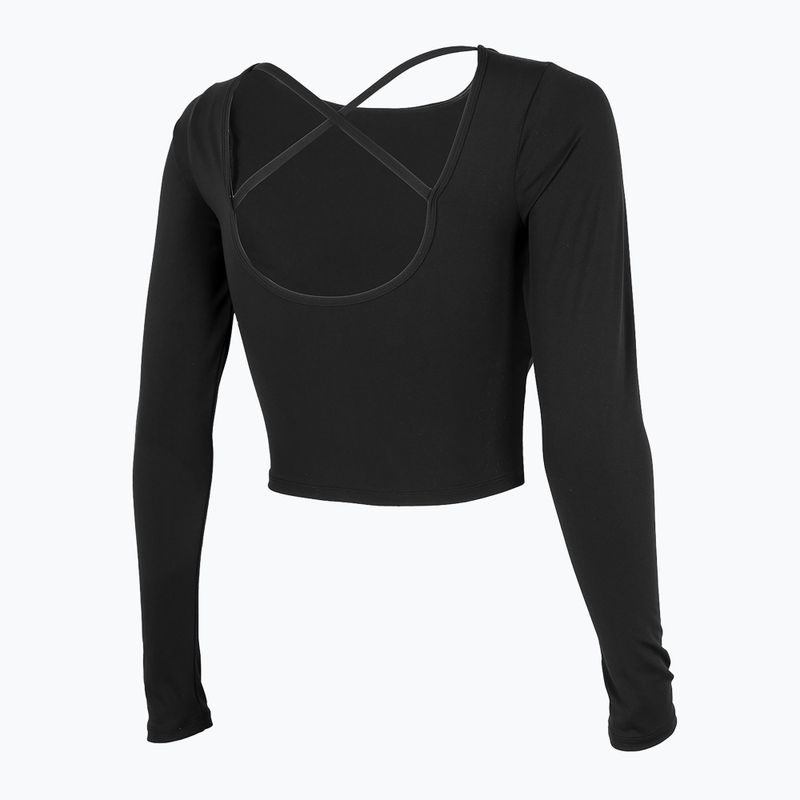 Top yoga donna 4F TSDL019 LS nero profondo 4