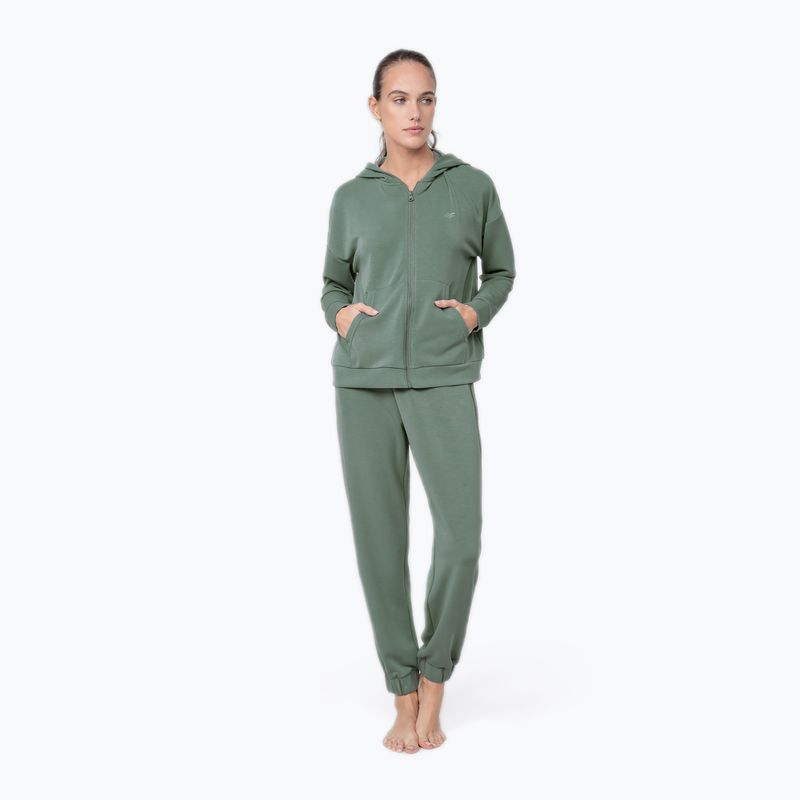 Pantaloni yoga donna 4F SPDD022 verde acqua 2