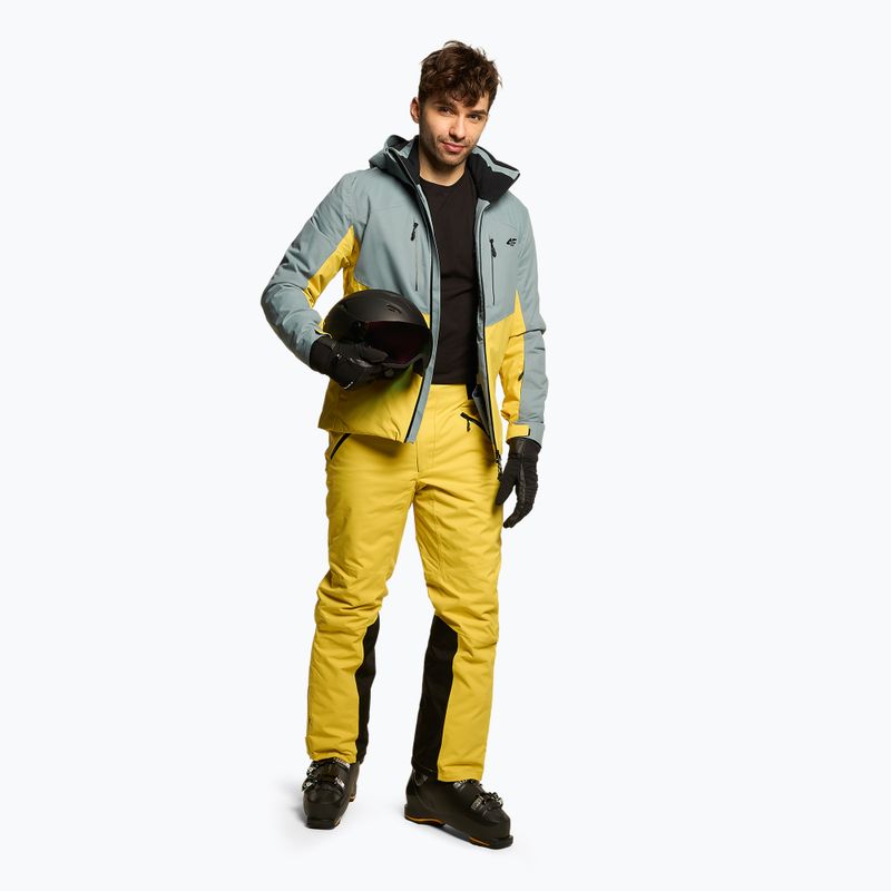 Pantaloni da sci da uomo 4F SPMN006 lemon 2