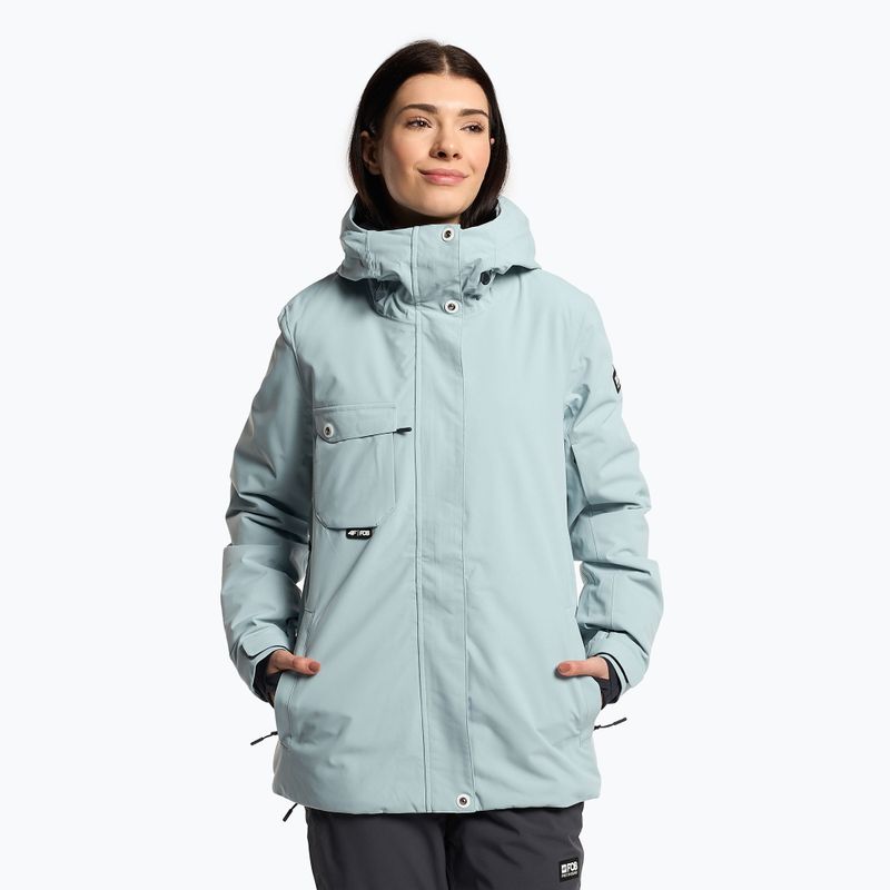 Giacca da snowboard da donna 4F KUDS001 blu chiaro